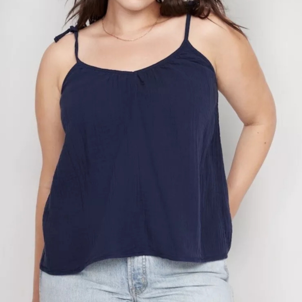 OLD NAVY Tie-Shoulder Double-Weave Cami‎ Swing Top XL